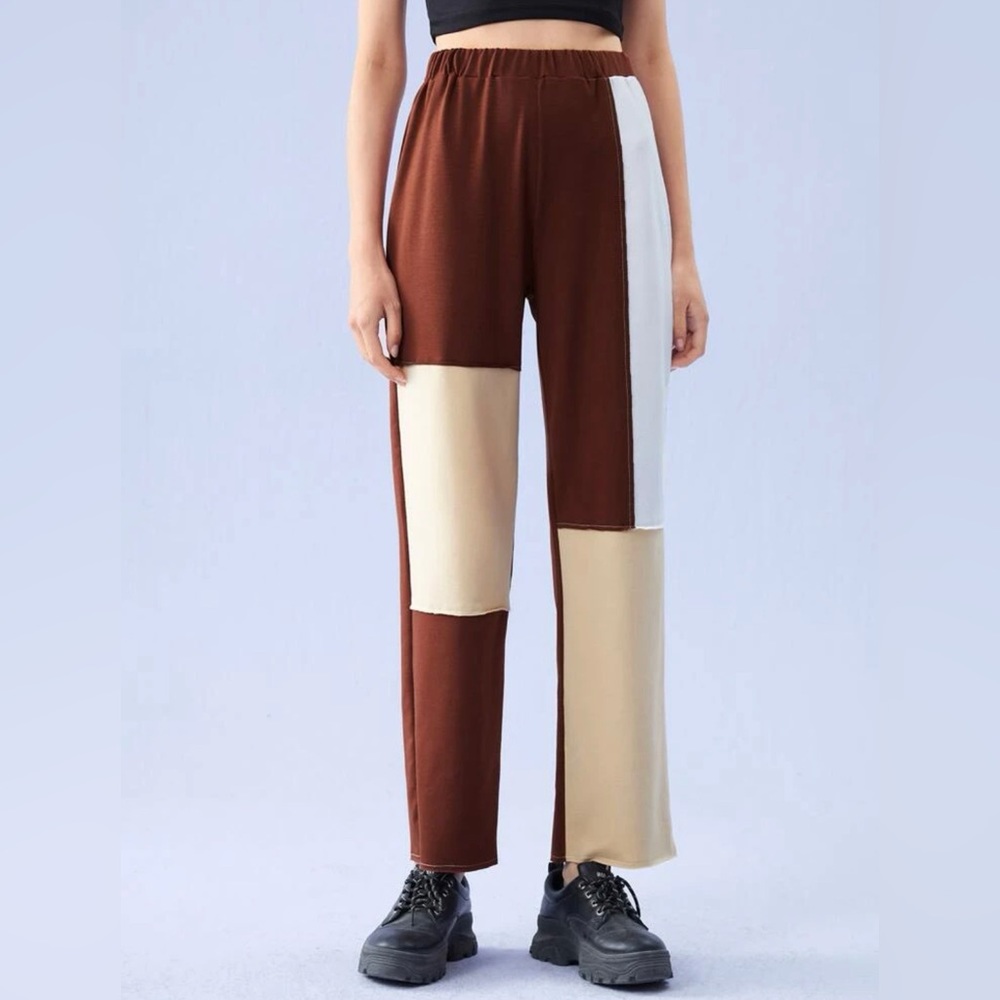 Stitching Trim ColorbLock pants